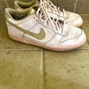 Vintage Nike Dunk Low Pink and Tan shoes